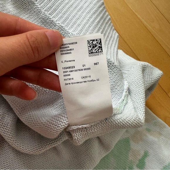 HUGO BOSS BOSS FLORANNA SWEATER ABSTRACT-PRINT HIGH-LOW JUMPER - L - Picture 4 of 15